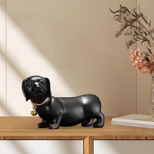 Black Dachshund Dog Figurine Statue Q923791