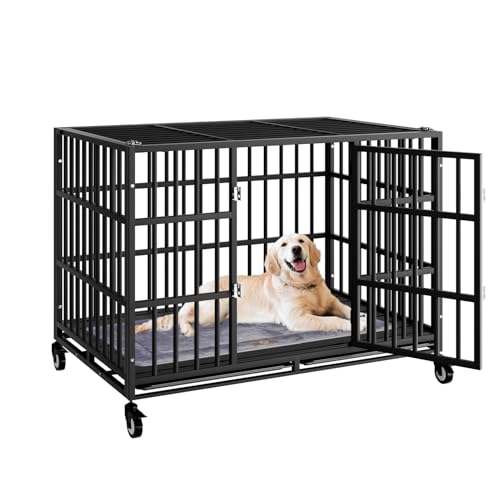 54 Inch Heavy Duty Dog Crate with Wheels M706