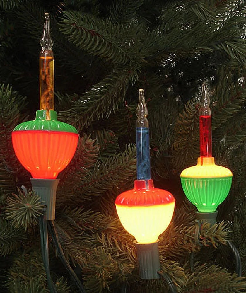 7-Count Multi Color Retro Christmas Bubble Light Set Z6182