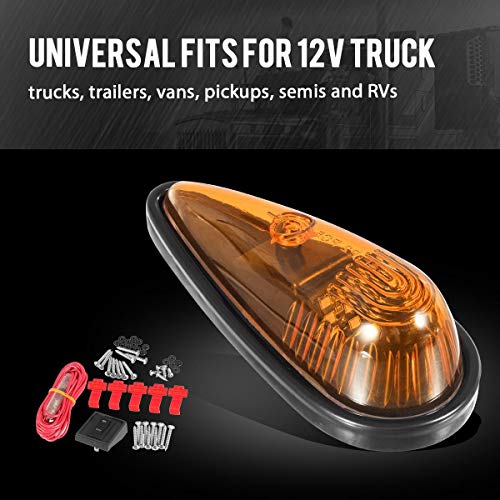 Amber Teardrop Cab Light 9LED Cab Marker Light 5pcs L7089