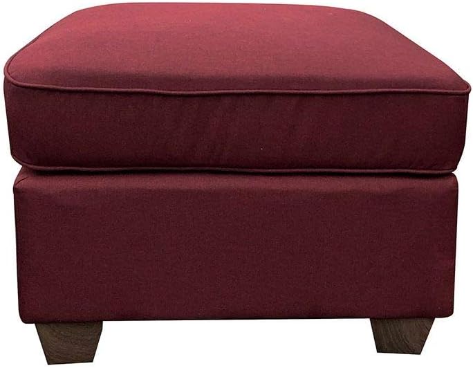 Red Linen Sectional Sofa with 2 Pillows Q82007