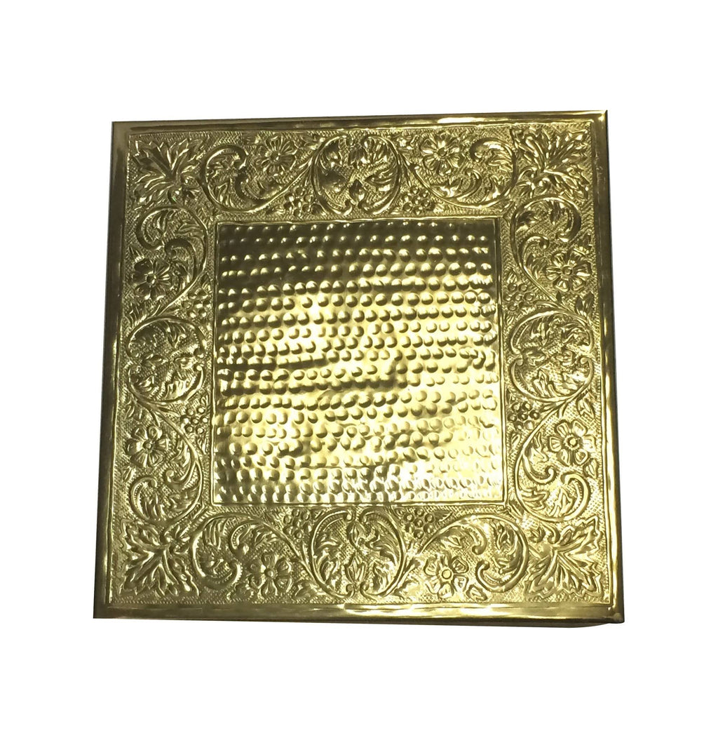 Gold Wedding Cake Stand Square 18x22 Aluminum Metal W659