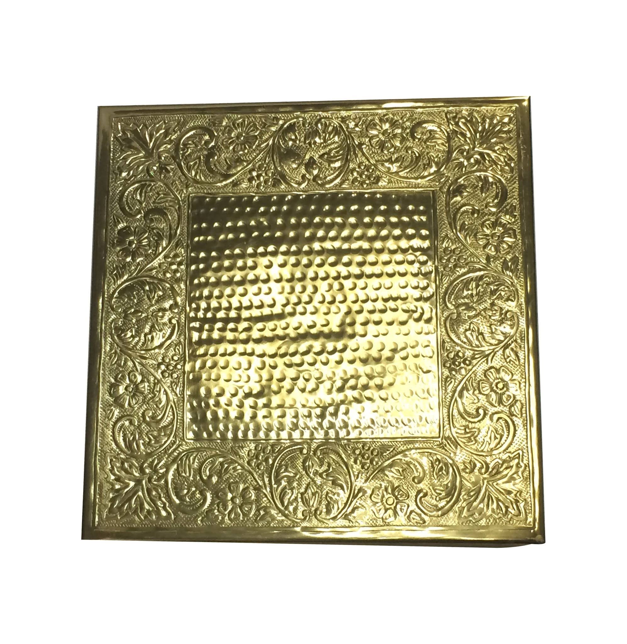 Gold Wedding Cake Stand Square 18x22 Aluminum Metal W659
