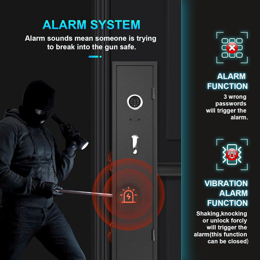 4-5 Rifle Gun Safe with Digital Keypad and LED Light F7906