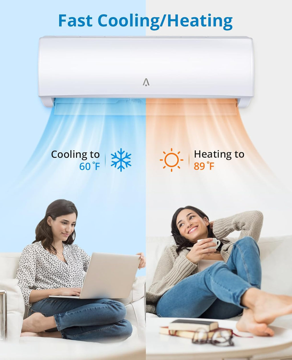 12,000 BTU Mini Split AC with Heat Pump V749
