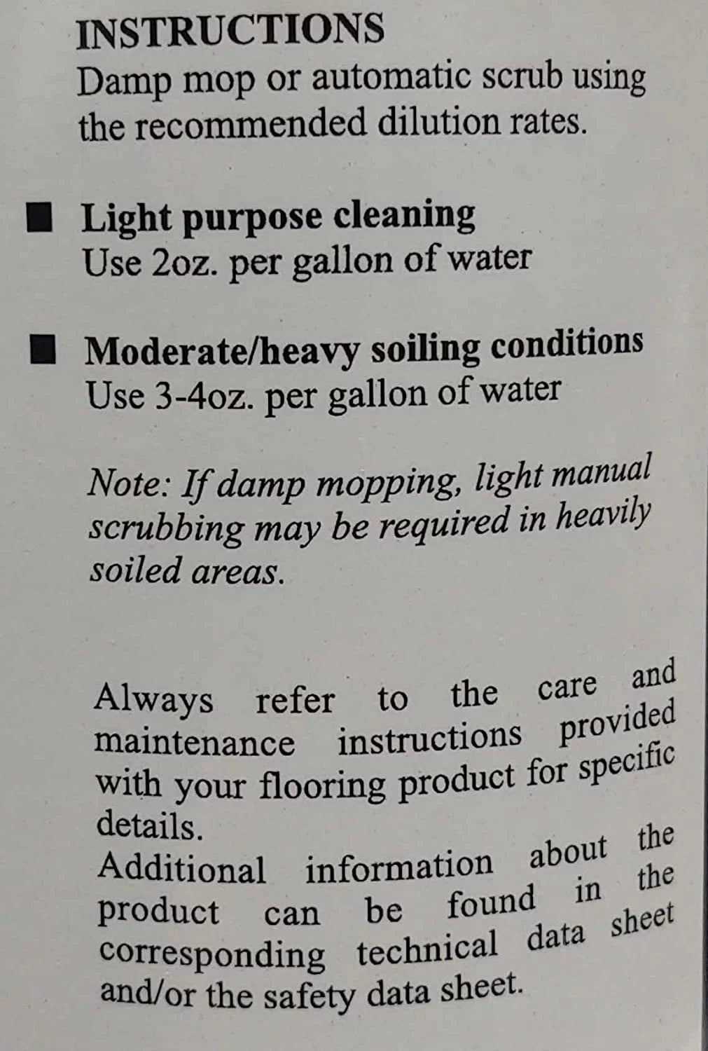 1 Gallon Neutral Cleaner Concentrated For Vinyl Floors H568283