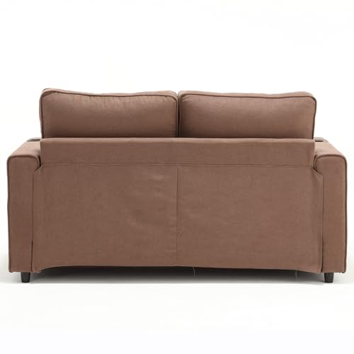 Dark Gray 3-in-1 Convertible Sleeper Sofa Bed with 2 Side Pocket Z911