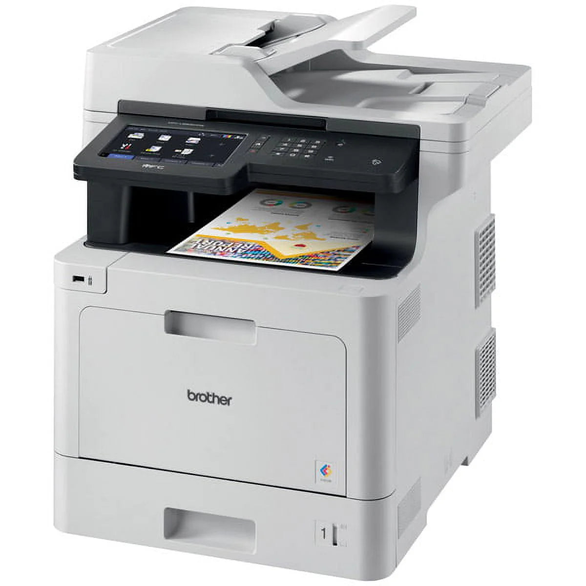 Color Laser All-in-One Printer with Duplex Print Copy Scan and Wireless Networking F562797