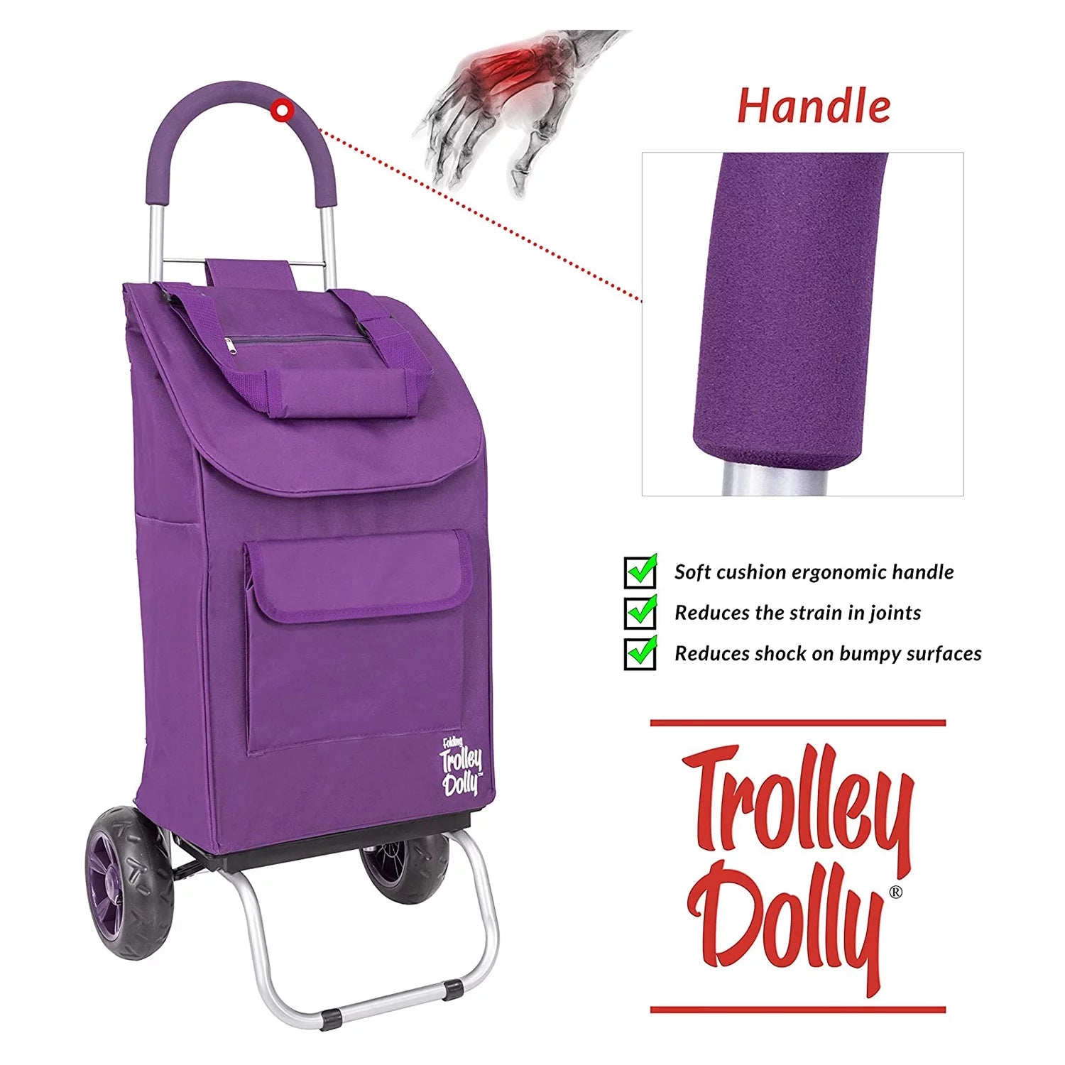 Purple Foldable Shopping Cart N459