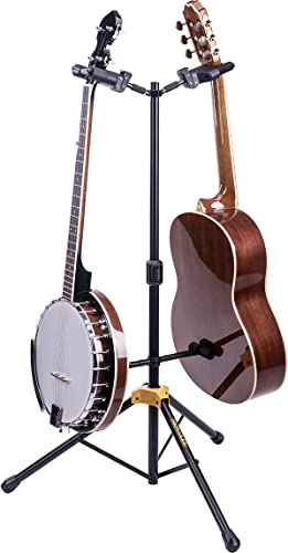 Black Dual Guitar Stand with Auto Grip System U397