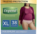 Disposable Maximum Absorbency Incontinence Underwear, Large, Blush, 52 Count M841443