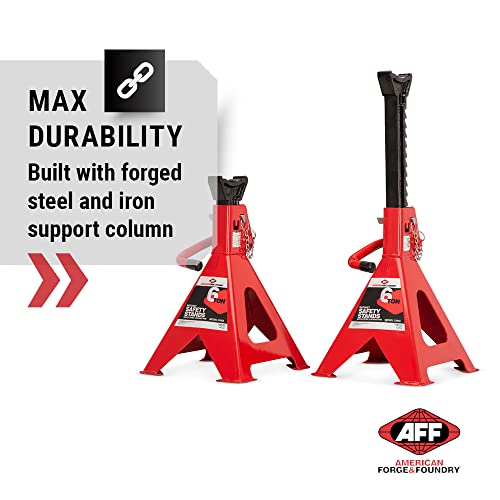 6 Ton Heavy Duty Ratchet Style Jack Stand Set Pair H215