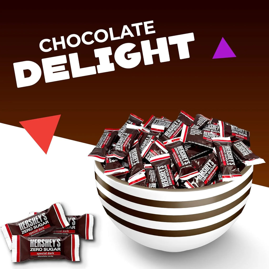 Zero Sugar Dark Chocolate Candy, Individually Wrapped (2.5 Pound Bag) B40155
