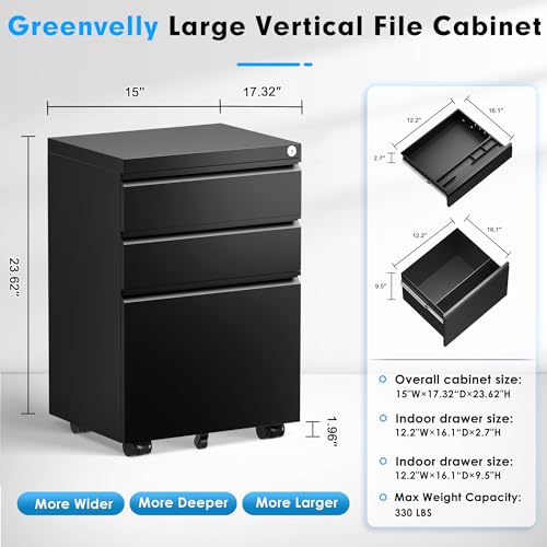 Black 2 Drawer Locking Metal File Cabinet A658