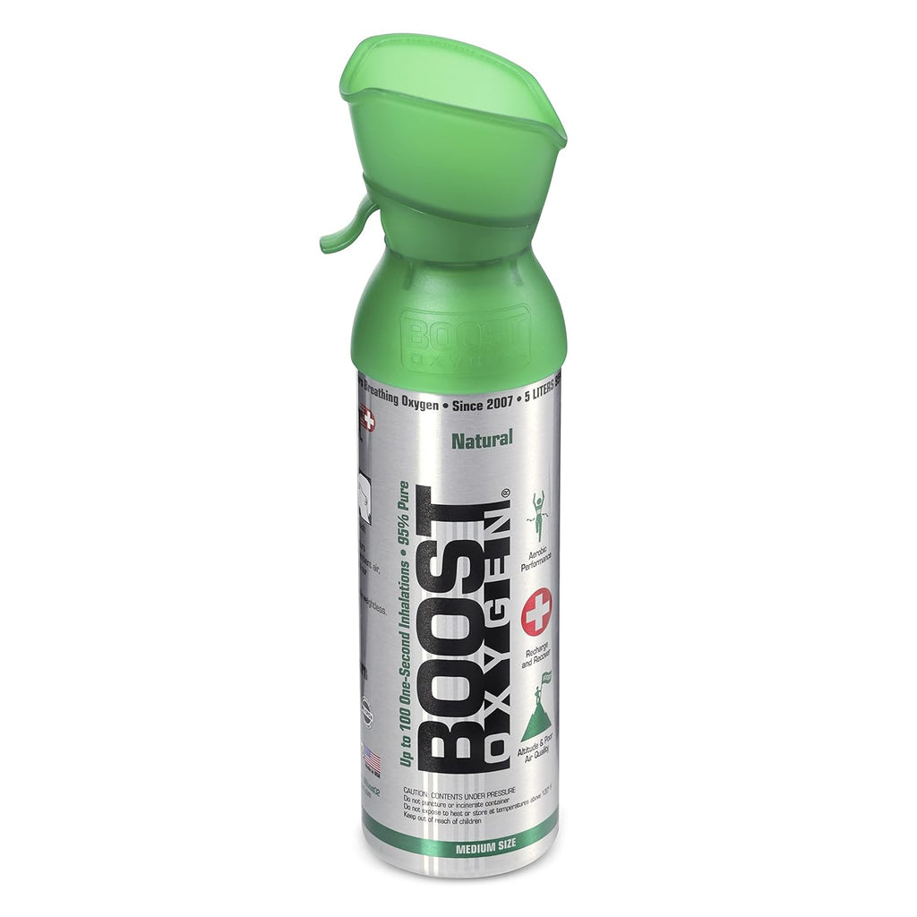 5 Liter Natural Pure Canned Supplemental Oxygen Bottle with Built in Mouthpiece (5 Pack) O2395