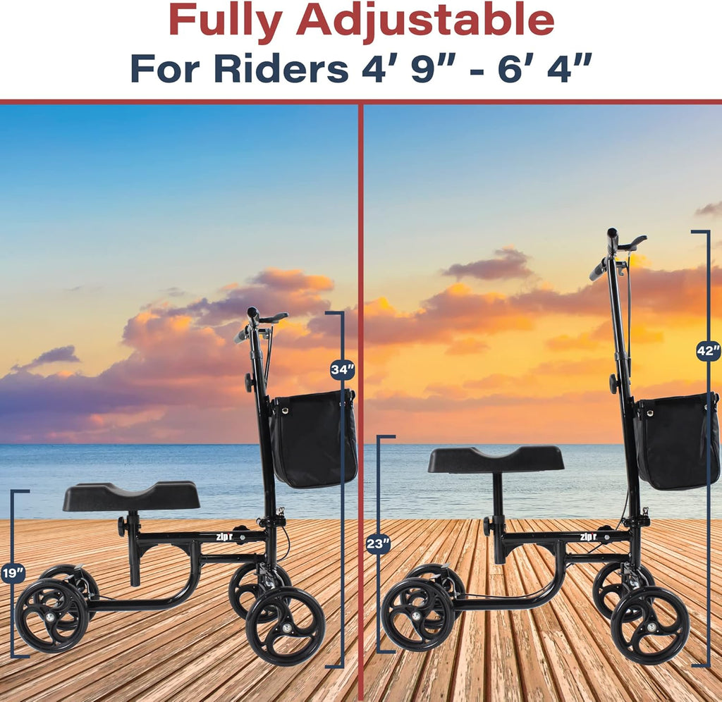 Portable Knee Scooter with Removable Storage Bag V1343