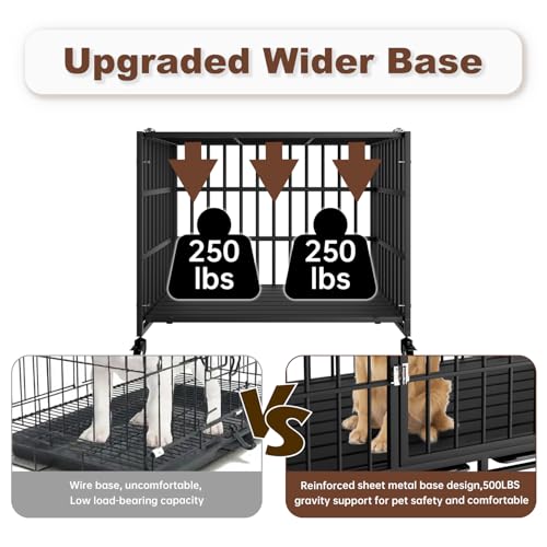 54 Inch Heavy Duty Dog Crate with Wheels M706