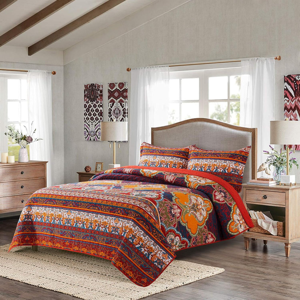 Cotton Bedspread Quilt Set K351643