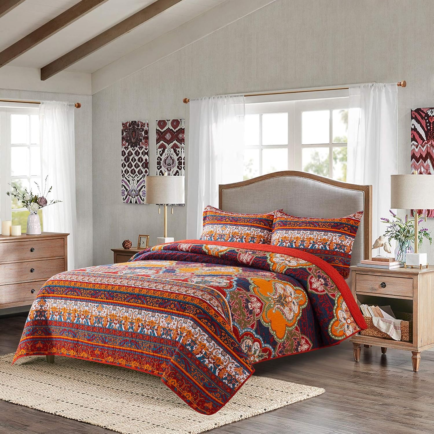 Cotton Bedspread Quilt Set K351643