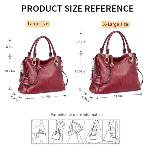 Soft Genuine Leather Satchel Tote Shoulder Bag B653794