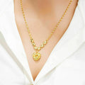 24k Yellow Gold Flower Necklace O2337