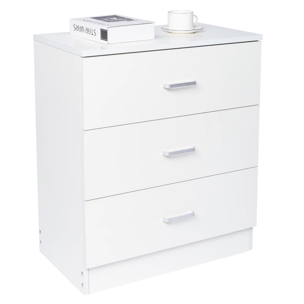 White 3-Drawer Wooden Dresser M65035