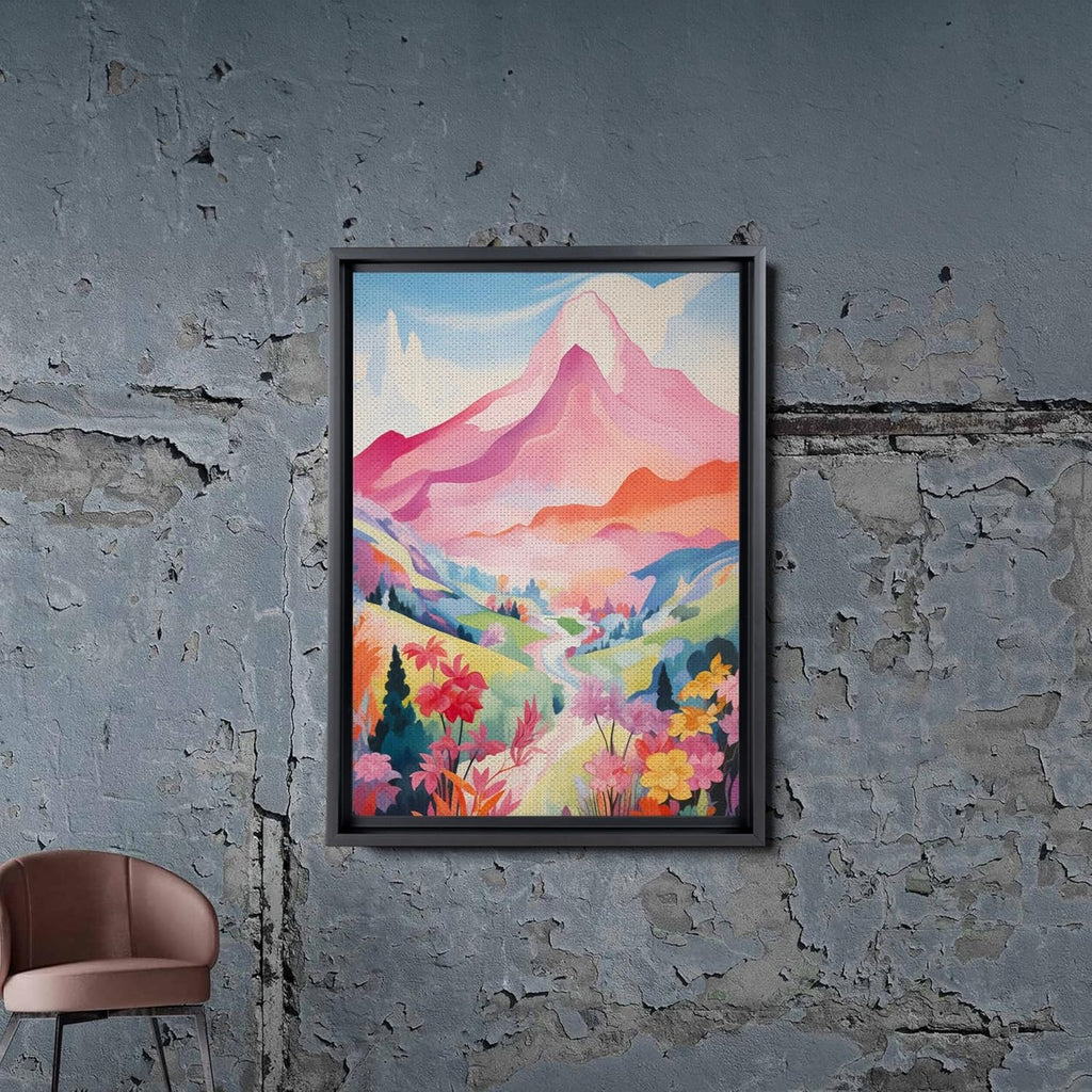 Abstract Mountain Wall Art Canvas Print L144730