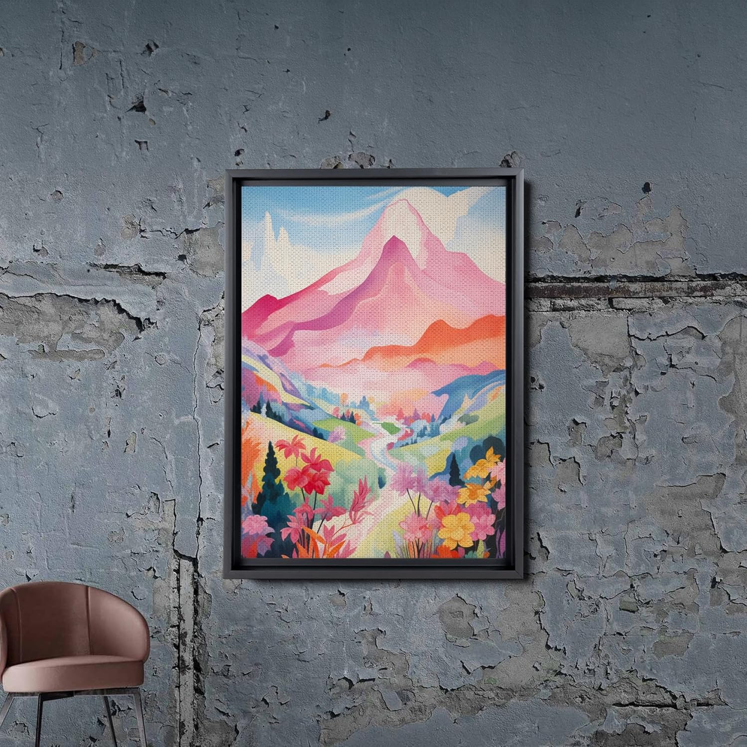 Abstract Mountain Wall Art Canvas Print L144730