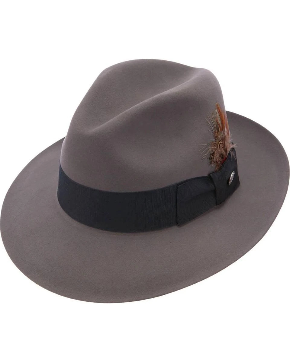 Beaver Fur Felt Fedora Hat Size 7 1/4 Caribou W409710