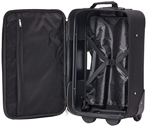 Black 2-Piece Softside Upright Luggage Set J961