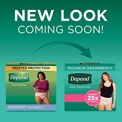 Medium Disposable Incontinence Underwear for Women, Blush, 18 Count R956359