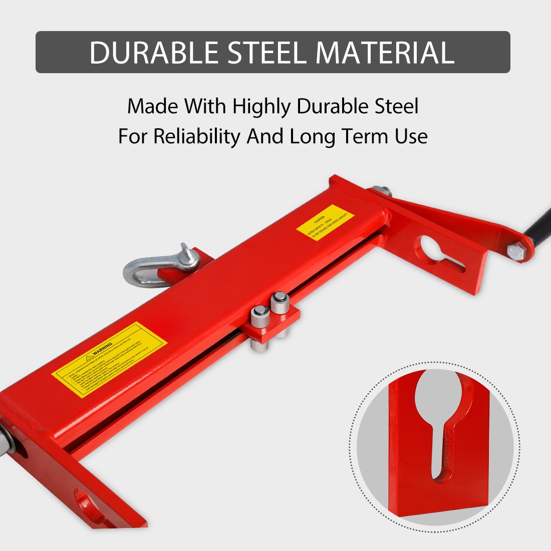 110V 440 Lbs Lift Electric Hoist with Zinc-Plated Steel Wire O732
