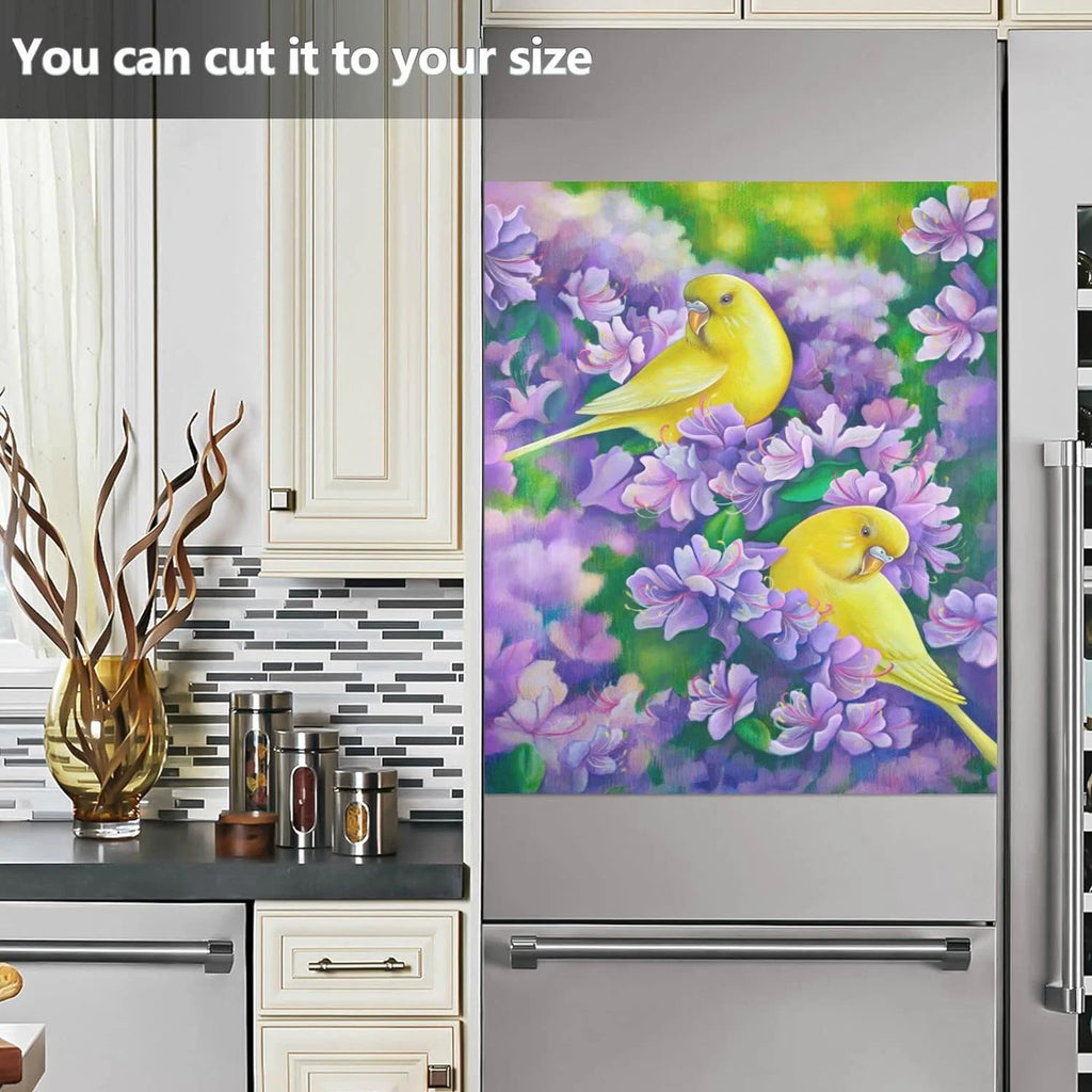 Yellow Parrots Magnetic Dishwasher Sticker 23x26in I949