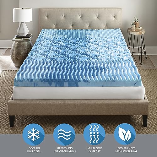 Blue Twin 3" Cooling Foam Mattress Topper O33334