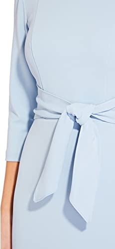 Bow Sheath Dress with Three Quarter Sleeves P6913