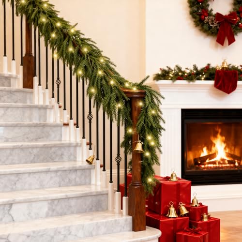 9FT Prelit Norfolk Pine Garland with Lights H81825