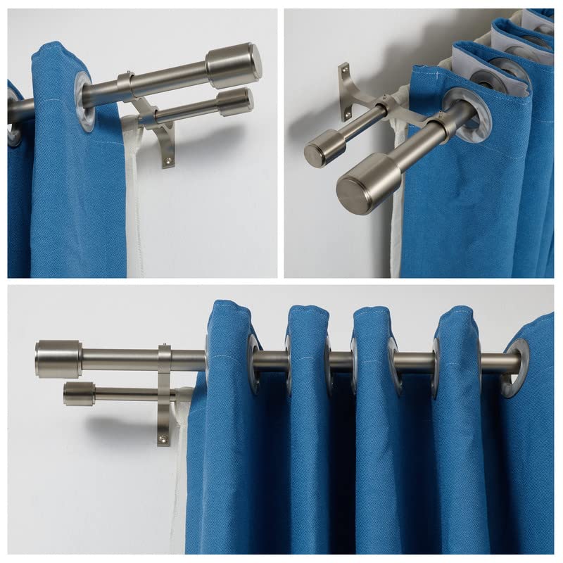 Bronze Double Curtain Rods 72-144" J923150