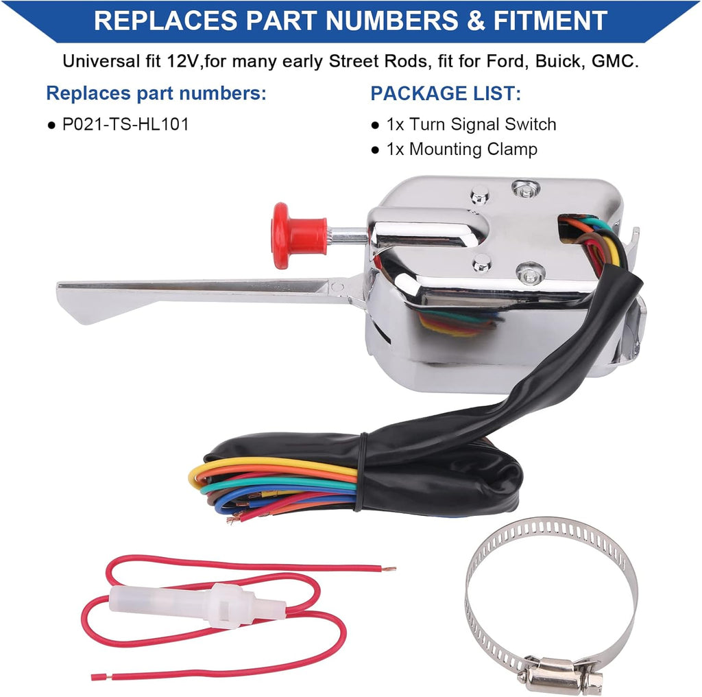 12V Universal Heavy Duty Turn Signal Switch S3839