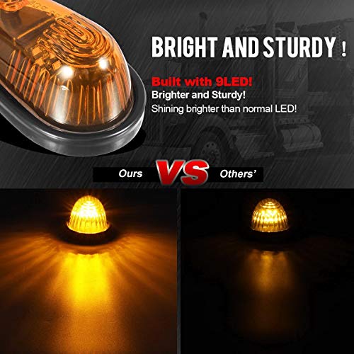 Amber Teardrop Cab Light 9LED Cab Marker Light 5pcs L7089