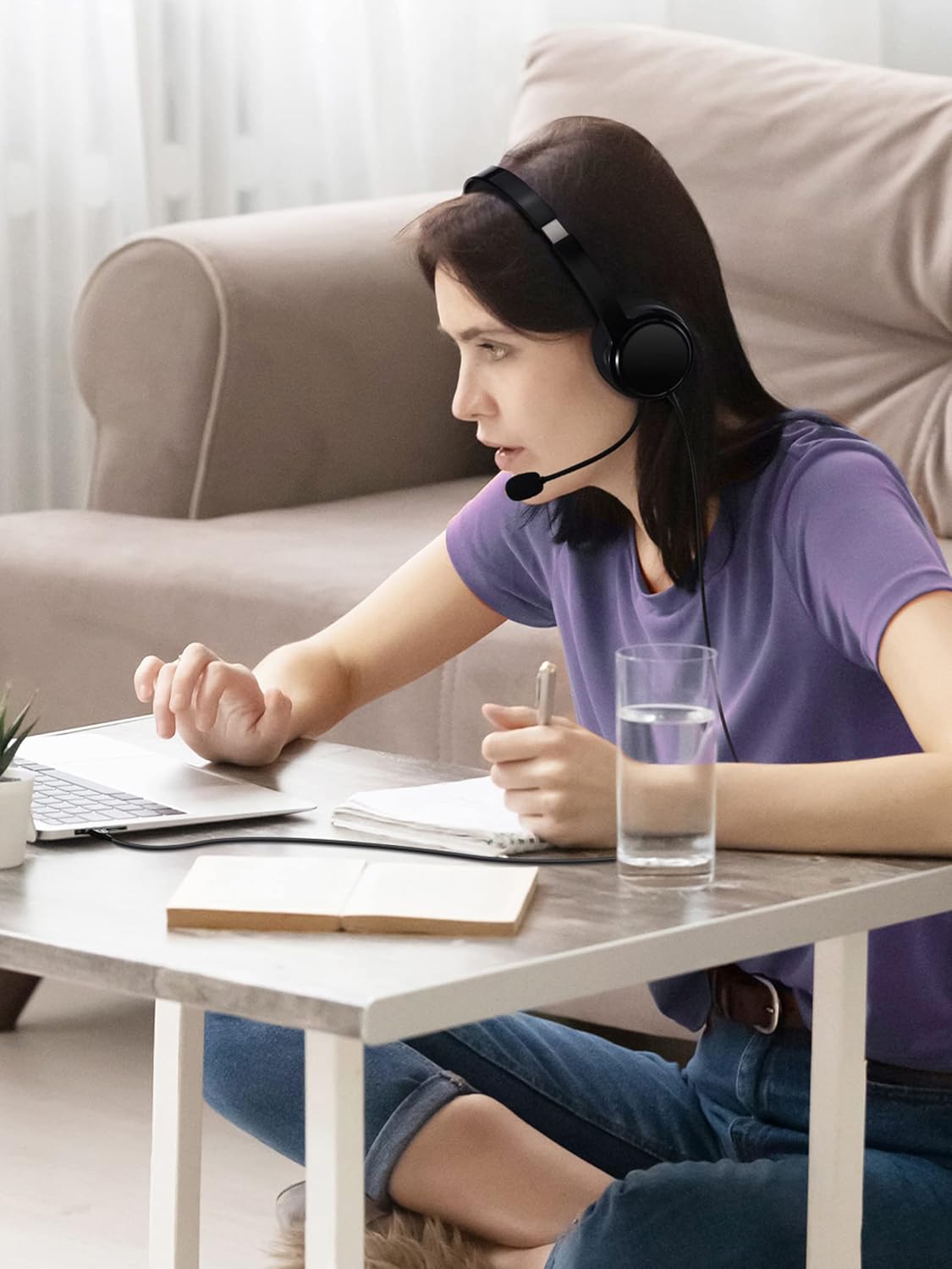 3.5mm/USB Noise Canceling Headset with Microphone F14003