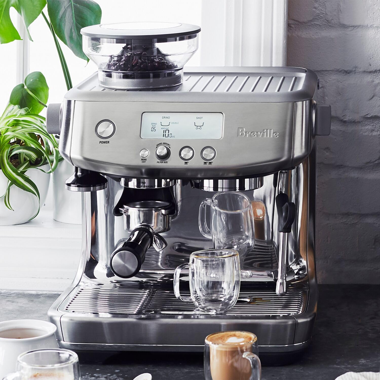 Black Stainless Espresso Machine Y664404