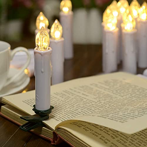 10 PCS Battery Operated Taper Candle Lights with Remote T252