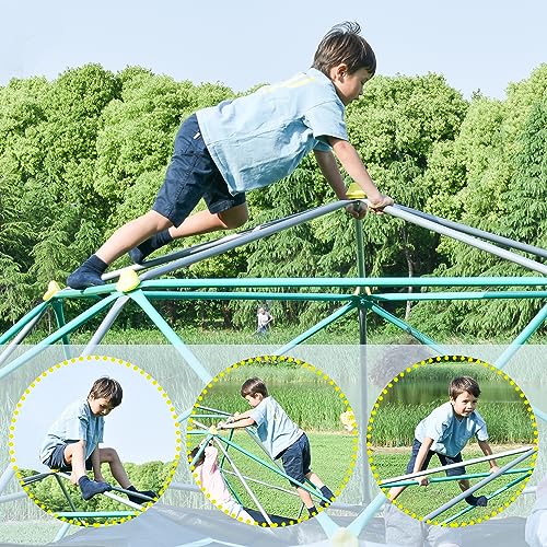 Geometric Dome Climber Play Center, Green, 13ft V158404