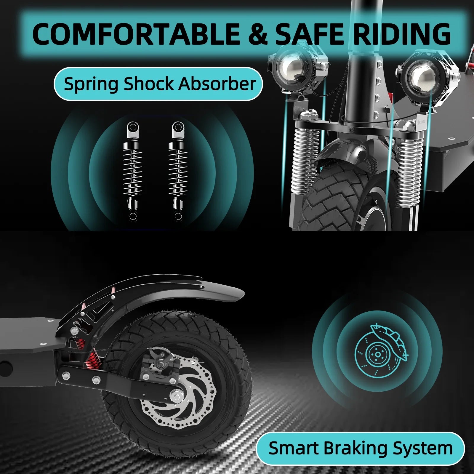 2600W 45 MPH 40 Miles Disc Brake Electric Scooter G806554