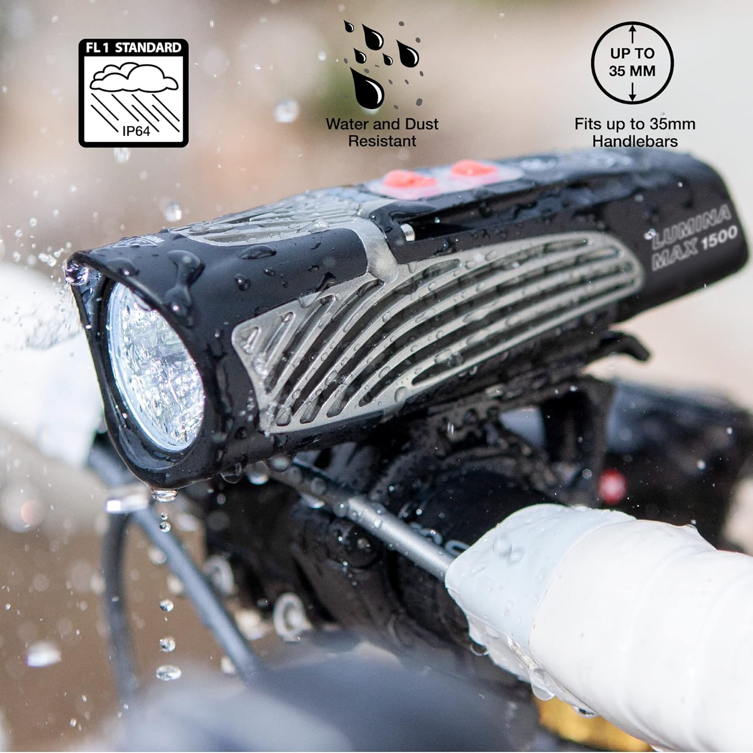 1500 Lumen Rechargeable LED Bike Front Light Q92674