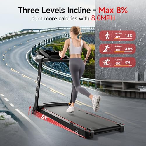 8.0 MPH Foldable Treadmill with Incline W68291