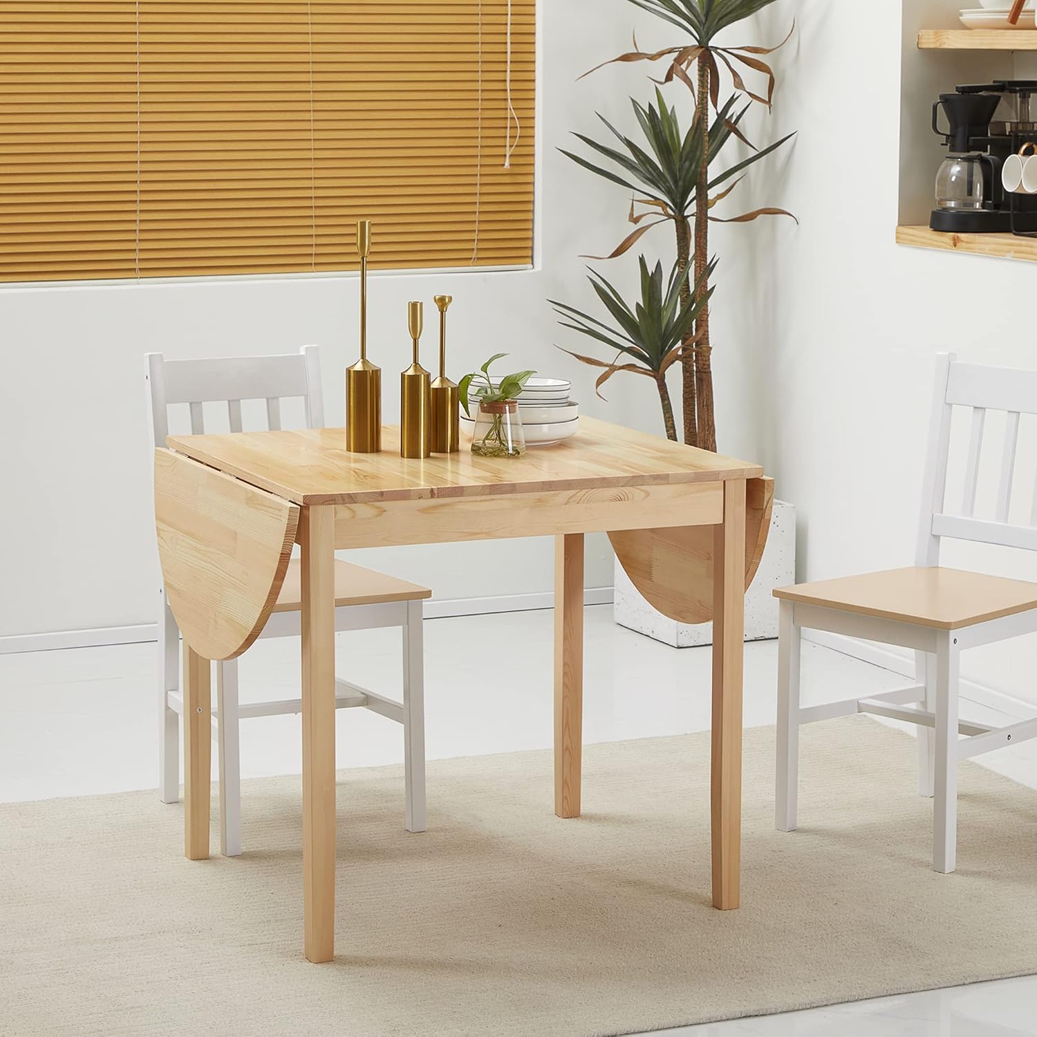 Solid Wood Drop Leaf Dining Table E236