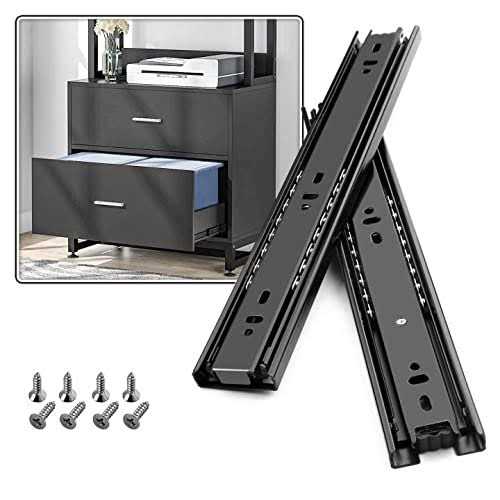 1 Pair Full Extension Drawer Slides 100 lb Load Capacity Side Mount Ball Bearing Rails P440388