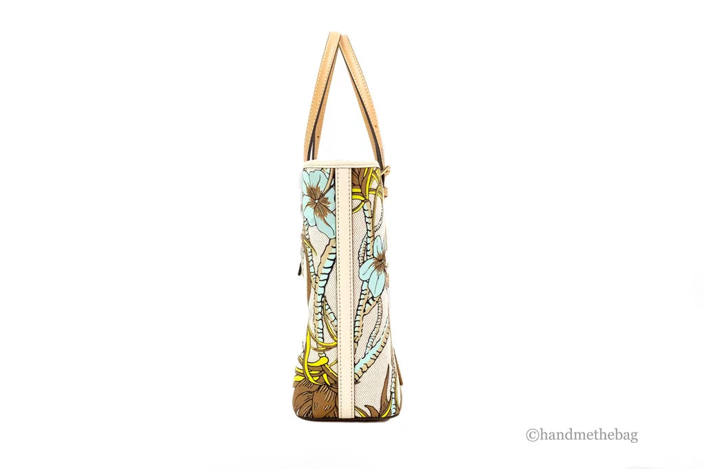 Small Climbing Palms Printed Canvas Tote Handbag C2731