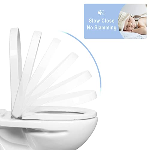 Square White Quick Release Toilet Seat A87383